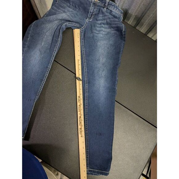 Bongo Girls Blue Jeggings with Lace Detail on Back Pockets women's 14 1/2 - Picture 9 of 9